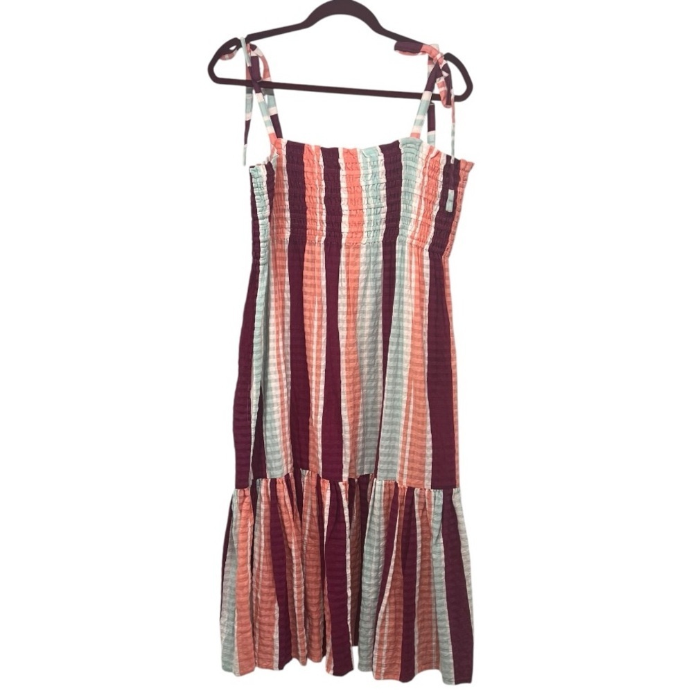 Tanya Taylor Swim NWT Leandra Smocked Striped Cover Up Dress Women’s 1X - Picture 7 of 11